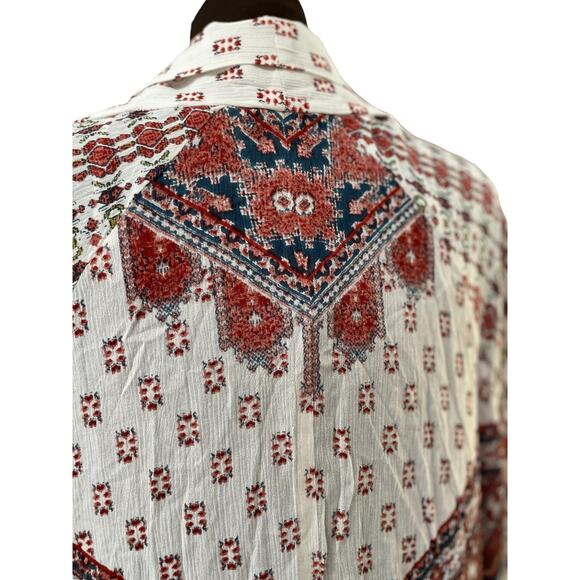 Boho Duster Jacket, Gauzy, Fall Colors, Ladies Med - Picture 3 of 6